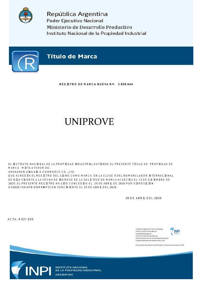 Argentina original trademark document, 3850644