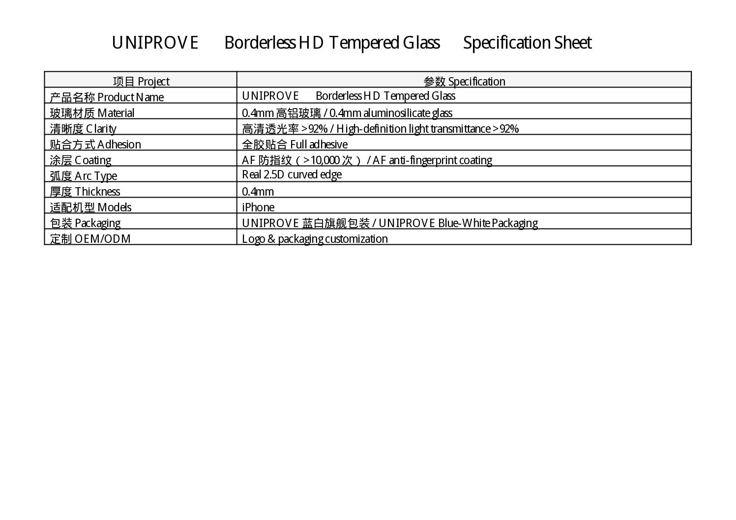 300CC Borderless HD Glass product detail 8