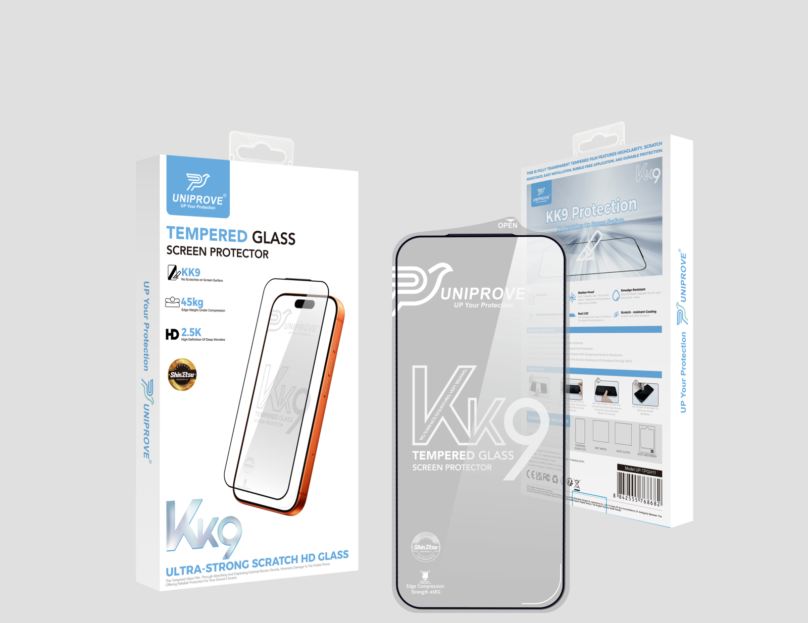 KK9 45KG HD Tempered Glass