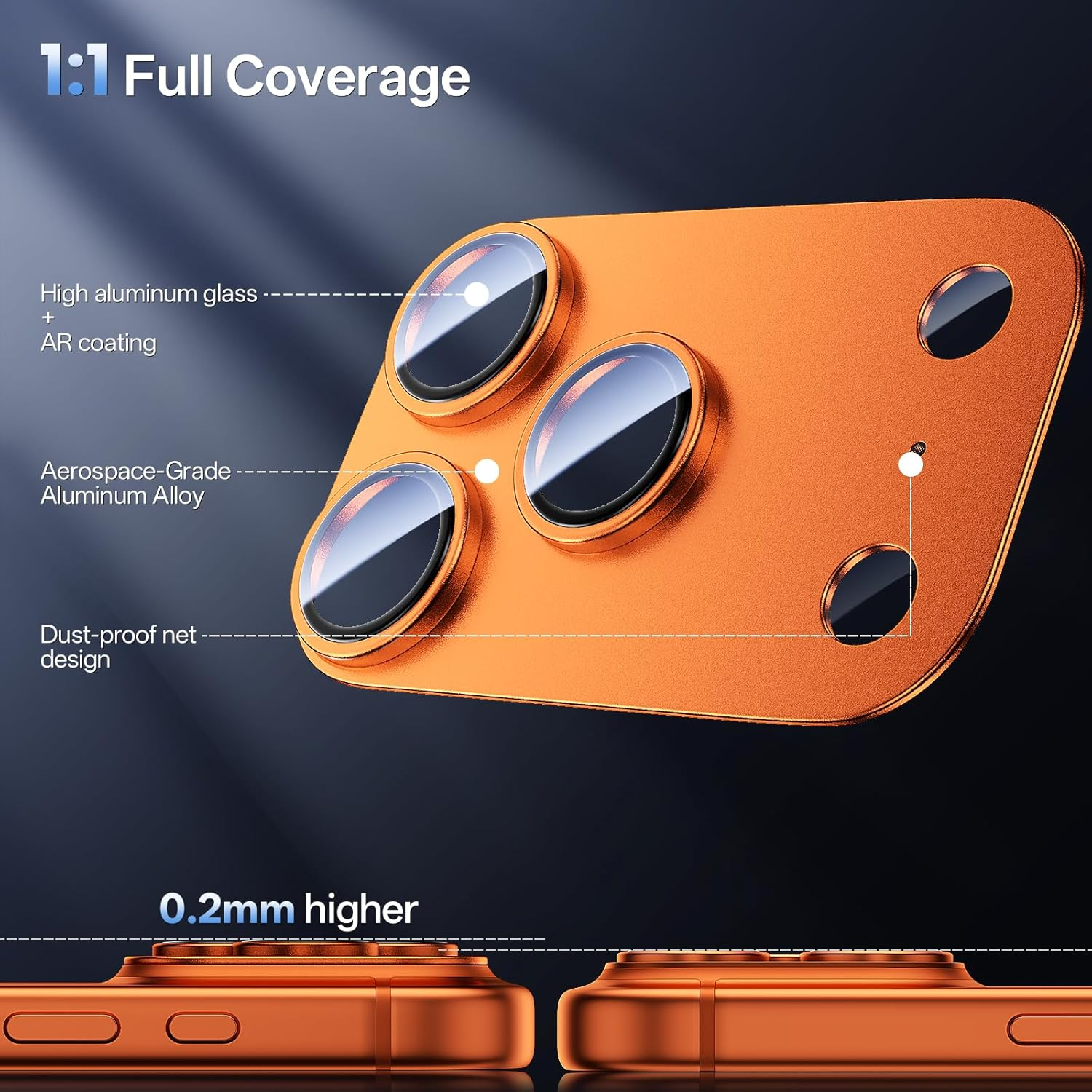 Integrated Metal Armor Camera Lens Protector product detail 4