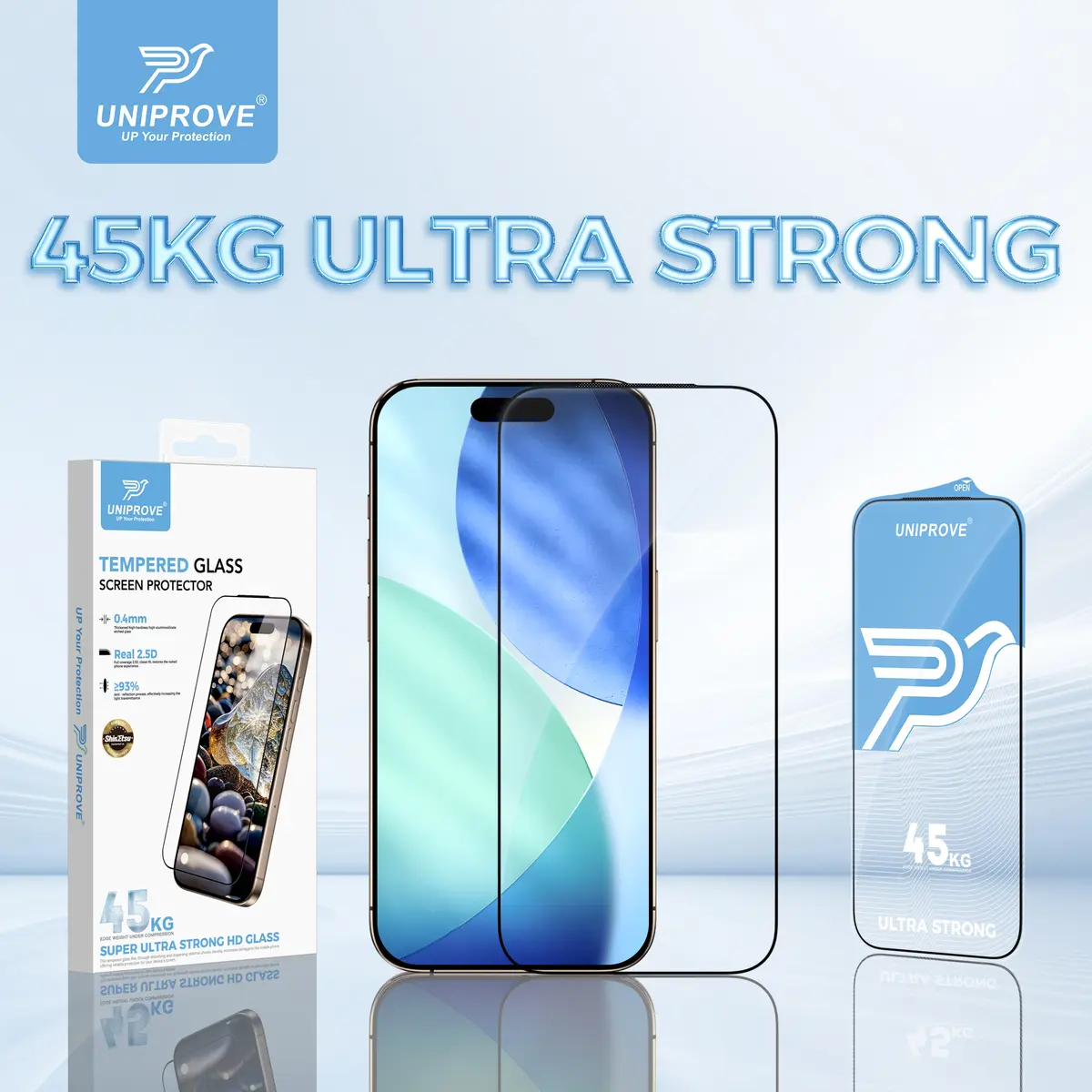 45KG Ultra Strong HD Tempered Glass